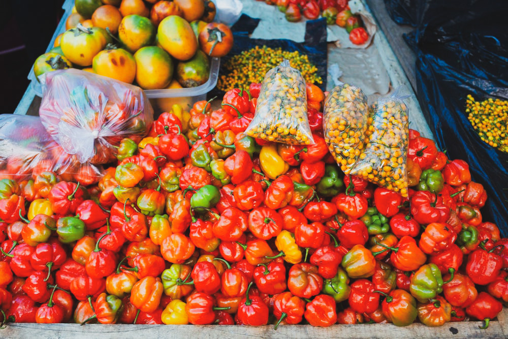 Aji Charapita sold for pennies in the Belen Market. Iquitos, Peru. 