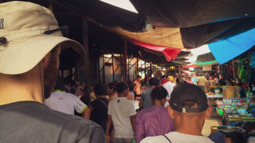 Walking the aisles of the Belen Market hunting down different Aji Charapita peppers. 