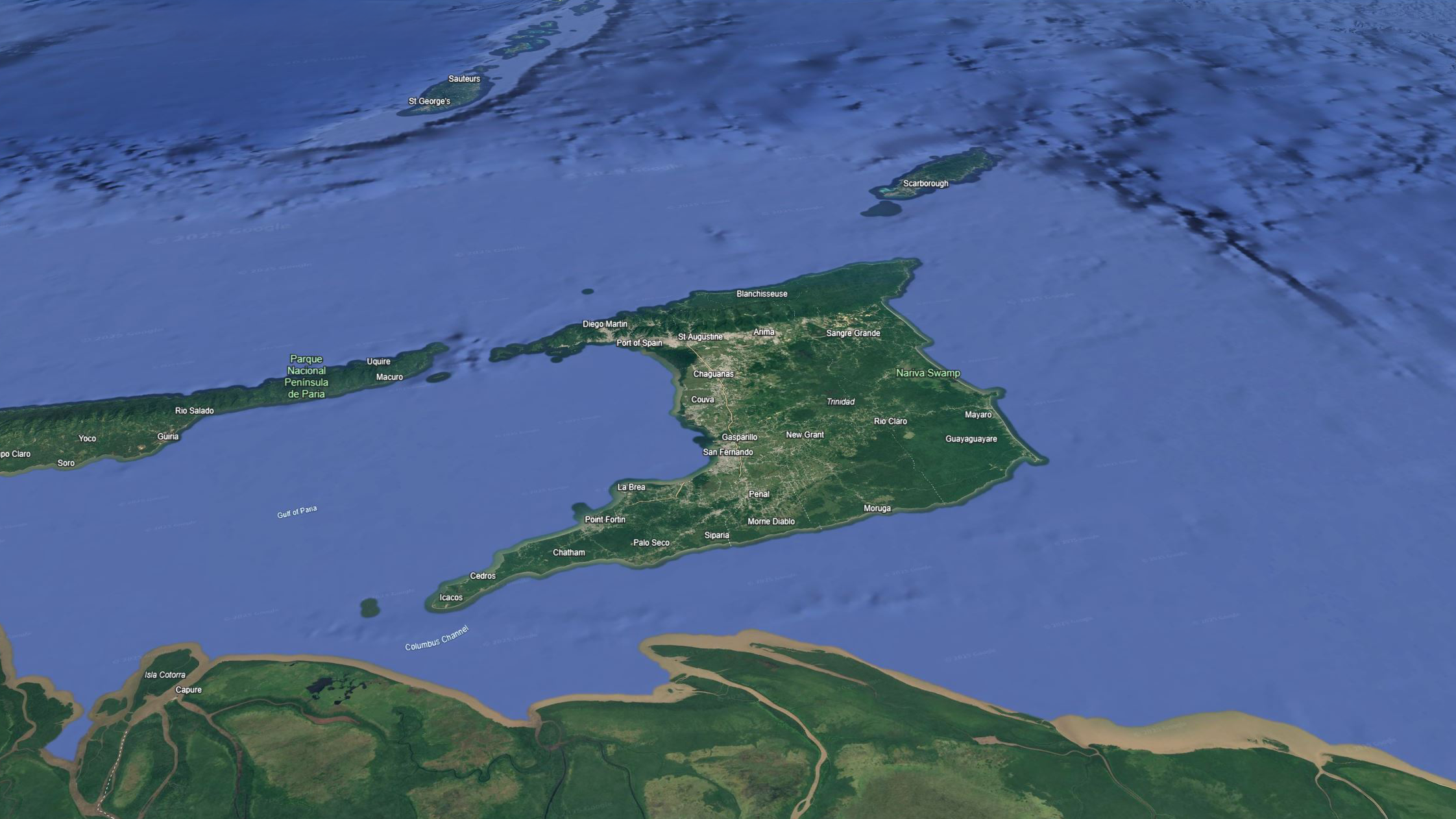 Map of Trinidad and Tobago highlighting northern and central farming regions where indigenous and local growers first cultivated the ancestral Scorpion pepper, origin of the world’s superhot chilis.